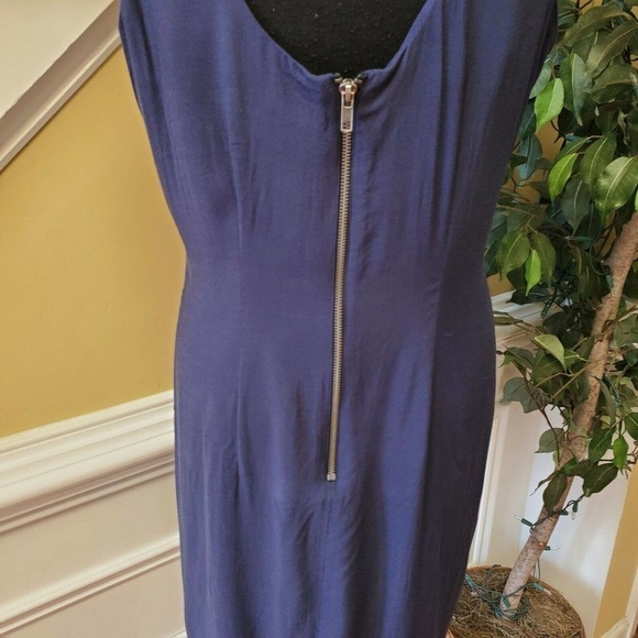 French Connection UK Style Blue Sequin Dress Sz 12 - Picture 5 of 15